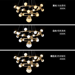 Lámpara de Araña Molecular Posmoderna de Diseño Moderno y Elegante, Lámpara Colgante de Estilo Nórdico de Lujo para Sala de Estar, Dormitorio y Comedor - Product Image 5