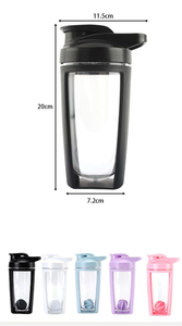 Botella de Agua Deportiva de Plástico de 500 ml con Logotipo Personalizado, Libre de BPA, Botella Mezcladora con Bola Mezcladora para Gimnasio, Batidos de Proteínas - Product Image 3