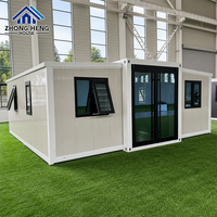 Maison conteneur en acier moderne et extensible de luxe, 20 pieds ou 40 pieds, 2 à 5 chambres, maison mobile pliable, cuisine, salle de bain, entrepôt