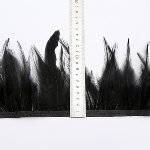 Bordure en plumes d'autruche noires blanchies à motifs - Accessoires vestimentaires et ceinture décorative <span class=keywords><strong>pour</strong></span> oreiller - Product Image 5