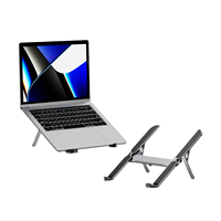 Support réglable pour ordinateur portable pliant anti-dérapant en alliage d'aluminium Mini pour ordinateur tablette portable augmentant la hauteur