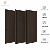 Portes intérieures modernes en composite WPC insonorisées, finition sur mesure, directement de l'usine, pour projets de chambres, appartements et hôtels