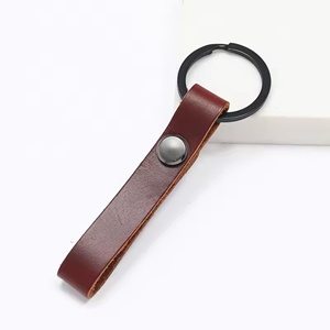 Porte-clés vierge en cuir de vachette vintage, nouveauté très demandée, pour sublimation de logo, en cuir véritable - Product Image 3