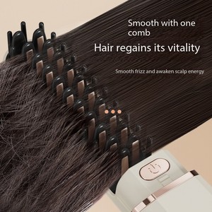 Cepillo Alisador de Cabello LCD Portátil, Plancha de Pelo de Viaje Anti-Quemaduras, Cepillo Estilizador Térmico con Carga USB, Plancha de Pelo Inalámbrica - Product Image 3