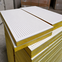 Panneau de plafond acoustique en plaque de plâtre perforée recouverte de papier, absorbant le son, pour la décoration de cinéma et de home cinéma