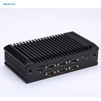 Mini PC Barebone Qotom avec processeurs Intel Celeron Core I3 I5 I7 de 8e/10e génération, 6 ports COM, 2 ports LAN, HD DP VGA, PC industriel sans ventilateur X86