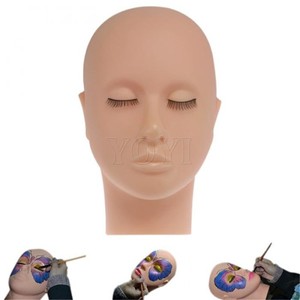Mannequin de pratique de cils d'outil de beauté réutilisable de haute qualité pour le modèle de <span class=keywords><strong>tête</strong></span> de visage de cosmétologie de formation de maquillage de Massage <span class=keywords><strong>Pro</strong></span> - Product Image 4