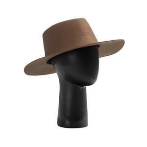 Chapeau Fedora <span class=keywords><strong>tendance</strong></span> à larges bords durs <span class=keywords><strong>2022</strong></span> laine feutre pour femmes, mode femmes hommes robe chaude d'extérieur, nouvelle forme automne hiver 100% - Product Image 6