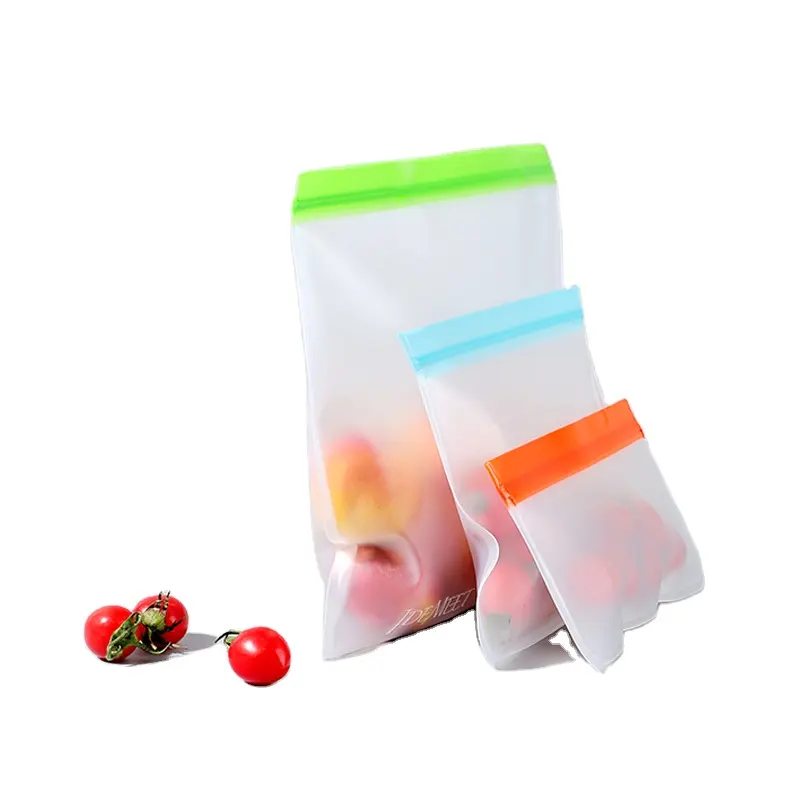 Food Grade Seal PEVA Zip Lock Sandwich Bag Food Freezing Leak Proof Silicone Food Storage Bags