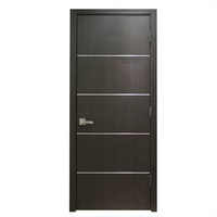 Porte intérieure moderne à rainures, âme en bois, isolation phonique, porte de chambre, taille personnalisée, portes intérieures durables pour la maison