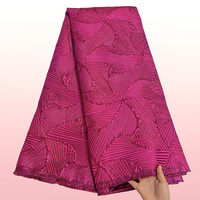 Nouveau Design Noir Tissu Brocart Dentelle Française Africaine pour Robe de Mariage Vente en Gros Tissus de Dentelle Damassée Nigériane