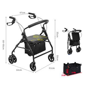 <span class=keywords><strong>Andador</strong></span> plegable, carrito de compras deportivo, <span class=keywords><strong>andador</strong></span> vertical ligero de aluminio con 4 <span class=keywords><strong>ruedas</strong></span> y Bolsa, <span class=keywords><strong>andador</strong></span> para <span class=keywords><strong>ancianos</strong></span> - Product Image 2