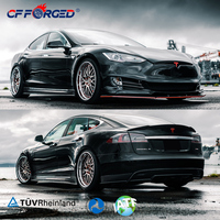 Velg Forged CF 19 20 Inch 5x114.3 2 Piece untuk LC500 Tesla Model 3 Chrome Polished Deep Dish Deep Lip Mesh Rims
