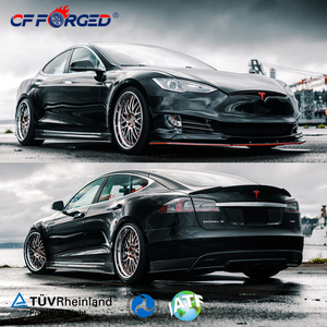 Rines Forjados CF de 19 y 20 Pulgadas, 5x114.3, 2 Piezas, para LC500 y <span class=keywords><strong>Tesla</strong></span> Model 3, Cromados, Pulidos, con Borde Profundo - Product Image 5