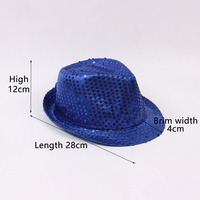Chapeau de jazz à paillettes LED en gros, chapeau trilby coloré et scintillant pour la promotion d'événements de festival, discothèque, club de danse, costume, approvisionnement en vrac