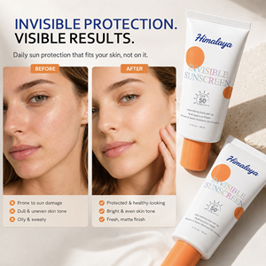 Private Label Invisible <strong>Sunscreen</strong> Gel SPF 50 Oil Free <strong>Clear</strong> Sunblock Face Primer No White Cast Vegan <strong>Sunscreen</strong> - Product Image 5