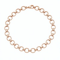 Collier à maillons en forme de cercle ouvert, couleur or rose, bijoux de mode personnalisés pour femmes, cadeau de fête