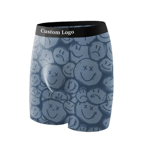 Calzoncillos bóxer de tiro medio personalizados de marca americana para hombre, calzoncillos deportivos antibacterianos transpirables suaves, estampado de logotipo, Sexy de talla grande - Product Image 2