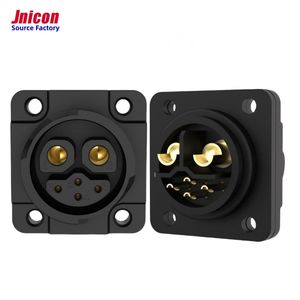 Jnicon M23 IP67 самоблокировка Power 2 + 4-контактная Панель Крепление прямой правый разъем 50A E-bike зарядка водонепроницаемый разъем - Product Image 4