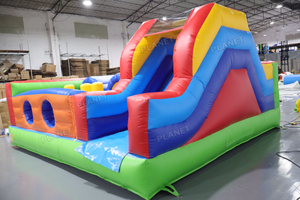 <span class=keywords><strong>Château</strong></span> gonflable de qualité commerciale avec toboggan, parcours d'obstacles extérieur, maison de saut pour enfants - Product Image 4