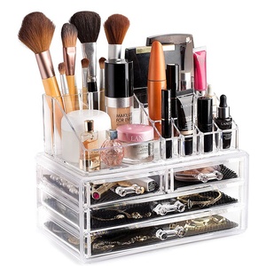 Acrylic Cosmetic Storage <strong>Drawers</strong> and Jewelry Display Box Clear Plastic <strong>Makeup</strong> Organizer - Product Image 1