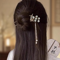 Vintage chinois Long gland cheveux bâtons fourchettes pour femmes fleur de lys épingle à cheveux pince à cheveux Hanfu chapeaux bijoux cheveux accessoires