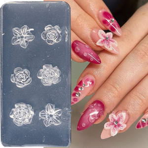 Nouveau Produit, Moule en Silicone 3D pour Décorations d'Ongles en Résine, Moule à Breloques Nail Art en Silicone Design Floral - Product Image 3