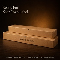 Boîte à pizza en carton ondulé kraft extra longue personnalisée en gros avec couvercle à charnière, rabats latéraux et encoche pour le pouce pour l'emballage alimentaire à emporter