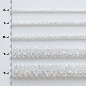 Perles en cristal biconiques AB en vrac de 2 à 8 mm, prêtes à être expédiées, vente en gros pour la fabrication de bijoux et d'artisanat DIY - Product Image 2