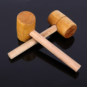 Marteau en bois à tête ronde, en bois massif, multi-usages pour le travail du bois et la réparation, taille personnalisable - Product Image 3