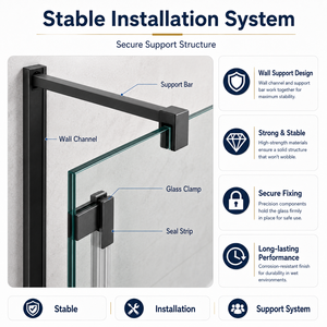 <span class=keywords><strong>Box</strong></span> <span class=keywords><strong>doccia</strong></span> angolare su misura con telaio oro spazzolato e pannello in vetro temperato satinato per bagno di villa - Product Image 5