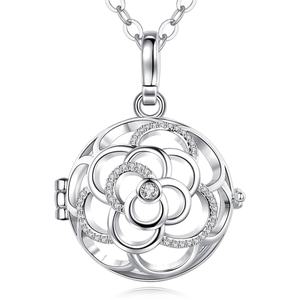 Bijoux S925 en argent Sterling — Isunni, collier en boule <span class=keywords><strong>de</strong></span> carillon d'harmonie pour femme enceinte - Product Image 1