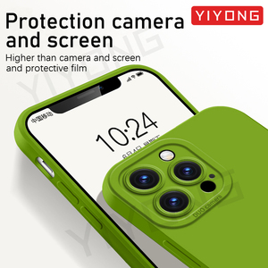 Pour iPhone 15 Pro Max 14 13 12 11 Couverture Arrière En Stock <span class=keywords><strong>DUO</strong></span> Caméra Protection Antichoc En Gros Liquide Silicone Téléphone Cas - Product Image 3