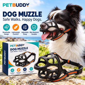 Bozal para Perros Grandes, Resistente y Transpirable, Tipo Canasta con Correas Ajustables para Entrenamiento - Product Image 6
