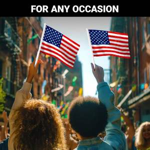 Lot de 2 drapeaux américains personnalisés pour voiture avec clip de fixation pour fenêtre, 18 x 12 pouces, modèle FA24 - Product Image 3