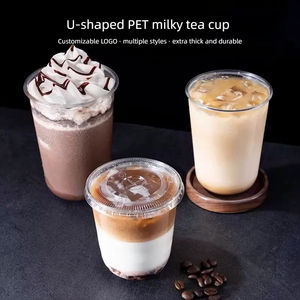 Gobelet en plastique <span class=keywords><strong>PET</strong></span> de haute qualité recyclable jetable tasse en forme de U 16oz tasses en plastique de café glacé avec couvercles - Product Image 3