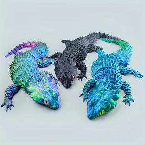 Ornement Caméléon Imprimé en 3D (Nouveauté 2026) : Modèle de Lézard Rampant à Couleurs Dégradées, Décoration Créative pour Bureau, Étagère et Accent de Maison - Product Image 1