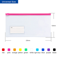 Pochettes pliables en plastique transparent format A6 avec fermeture éclair, idéales pour étuis à crayons et rangement de documents en vrac