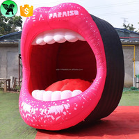 Dentifrice gonflable personnalisé, 3m, 10 pièces, décor de Club, bouche gonflable avec dents A8878