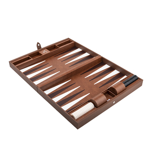 Mới sang trọng backgammon Hội Đồng Quản trị Hộp gấp backgammon thiết lập hộp bền MDF gỗ và da tùy chỉnh backgammon Hội Đồng Quản trị hộp - Product Image 6