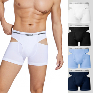 Haute qualité nouveau élégant mi-hauteur confortable hommes Boxer slips impression personnalisée couleur unie hommes Boxer slip sous-vêtements - Product Image 1