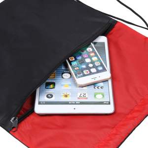 Sac à dos en nylon bricolage personnalisé avec fente pour carte d'identité lavable en machine pour femmes hommes noir sacs à cordon pour <span class=keywords><strong>le</strong></span> football - Product Image 2