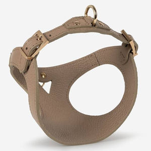 小型犬のお散歩に最適 快適な着け心地のパーソナライズ ピンクPUレザー製ドッグハーネス XS～XLサイズ - Product Image 3