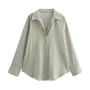 Nuovo abbigliamento femminile stile europeo e americano stampato in <span class=keywords><strong>seta</strong></span> Texture di raso <span class=keywords><strong>camicia</strong></span> appesa per le donne - Product Image 6