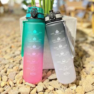 Gradient Sports <b>Water</b> <b>Bottle</b> With <b>Time</b> Markers And Strap For Outdoor Use - Product Image 1