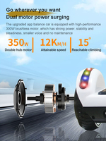 Hoverboard électrique à 2 roues, charge maximale 120 kg, hoverboard original avec 10 LED Bluetooth, batterie Jetech