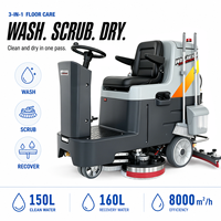 Nouvelle autolaveuse autoportée TWS-800 avec brosses à double disque, moteurs 550Wx2, aspiration 150mbar, bac de 39,63 gallons, batterie 24V