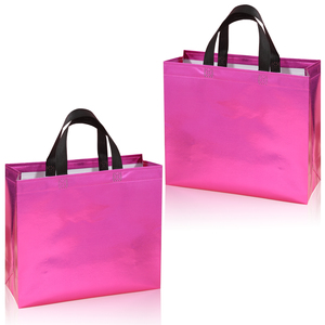 Sacs fourre-tout dégradés et colorés en gros - Laminés et imperméables pour les fêtes, le shopping et l'emballage de cadeaux de Noël - Product Image 5