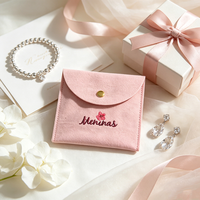 Nouveau produit tendance : mini pochette à bijoux, emballage personnalisé, logo brodé acceptable, luxe personnalisé
