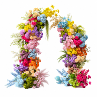 Kit floral artificiel multicolore et rêveur pour arche de jardin, idéal pour toile de fond de mariage, rideau, décoration de fenêtre, cérémonie et ornement de fête
